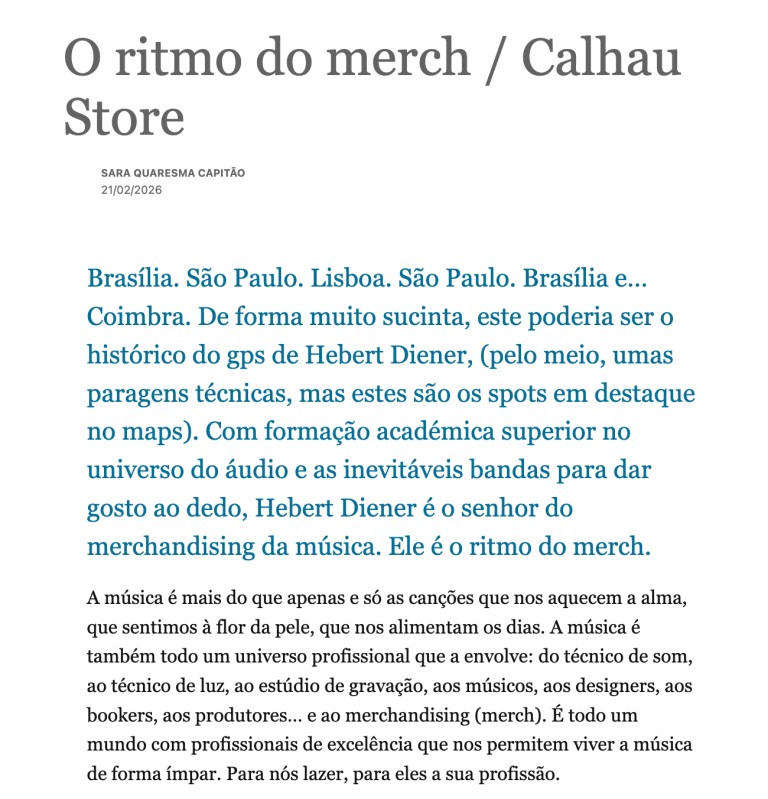 Hebert Diener- Calhau Store